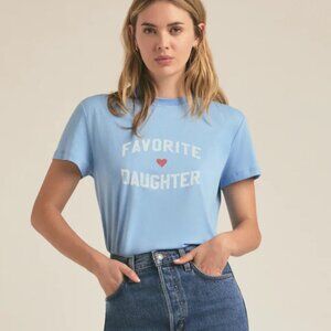 Favorite Daughter Graphic T-Shirt Medium, BLUE BIRD NWT